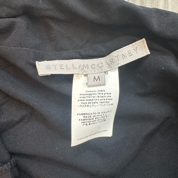 Stella McCartney Black Wrap One-Piece Swimsuit Pearl Detail Size M - Picture 7 of 9